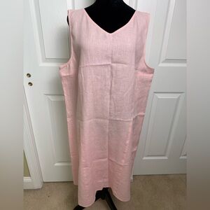 J.Jill Love Linen Pink Sleeveless Dress XL